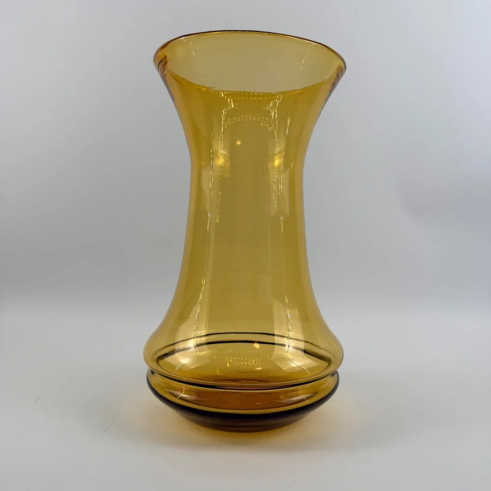 Blenko 739 Wheat Amber Art Glass Vase John Nickerson 1973 Mid Century